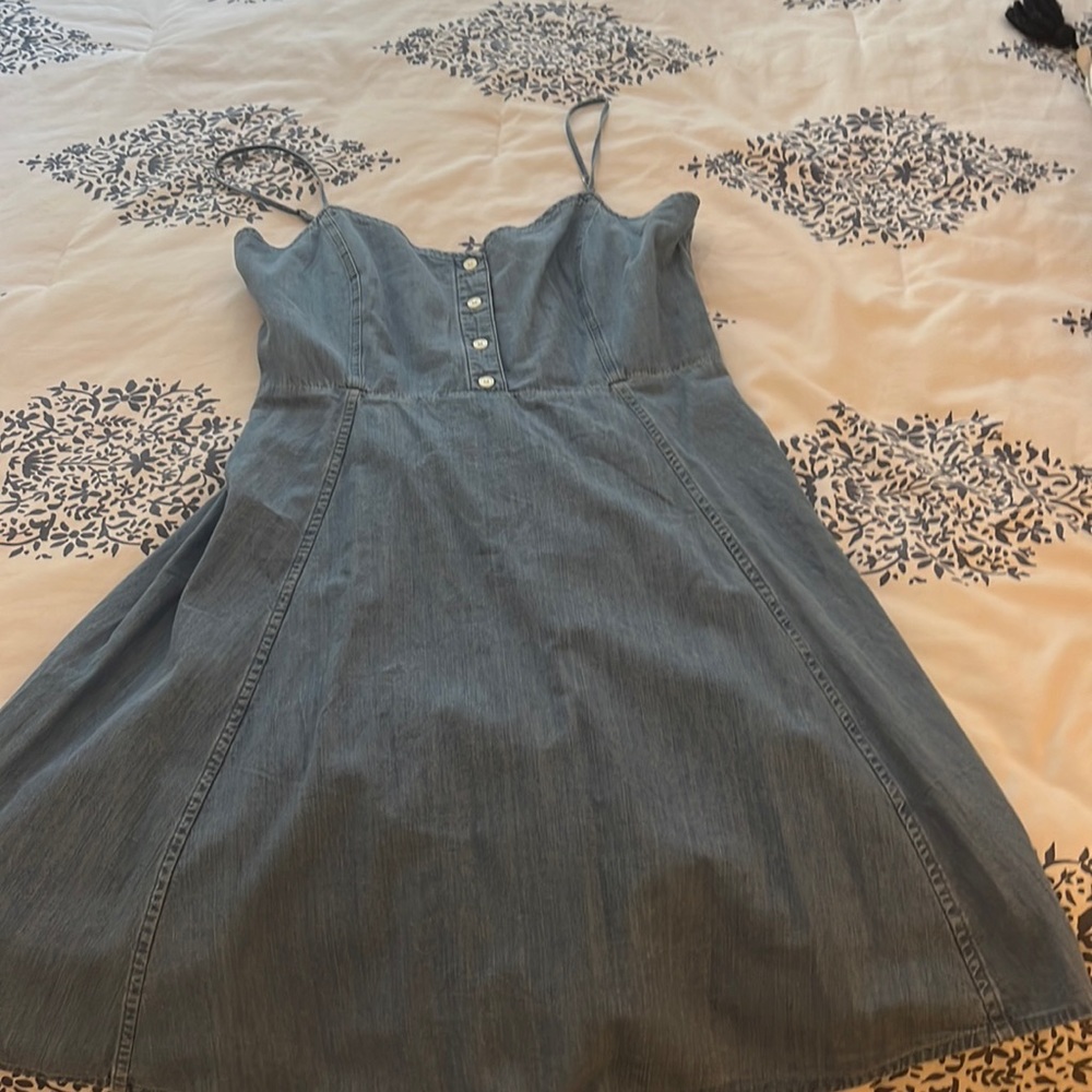 GAP denim mini dress with buttons